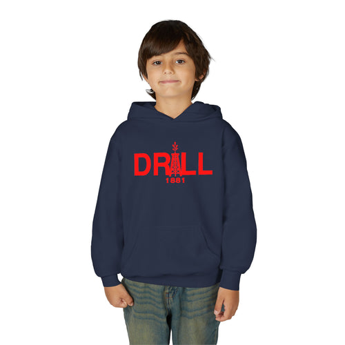 DRILL Basic Red Logo - Soft Youth Hoodie
