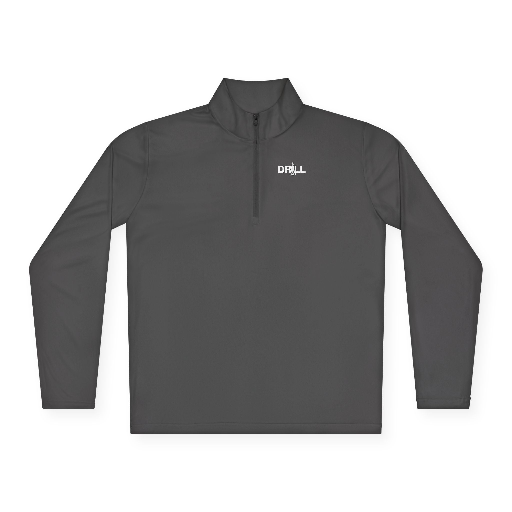 White DRILL Logo - Quarter-Zip Pullover