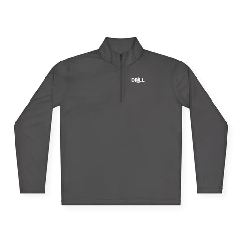 White DRILL Logo - Quarter-Zip Pullover