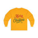 Merry Christmas Long Sleeve Tee, Unisex Gift, Winter Apparel, Festive Party Wear