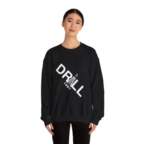 White Drill Logo Angled - Crewneck Sweatshirt