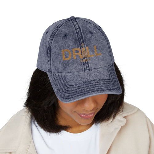 Vintage Embroidered Cap - DRILL 1987, Retro Hat, Adjustable Baseball Cap, Gift for Him, Outdoor Accessories, Fashion Statement