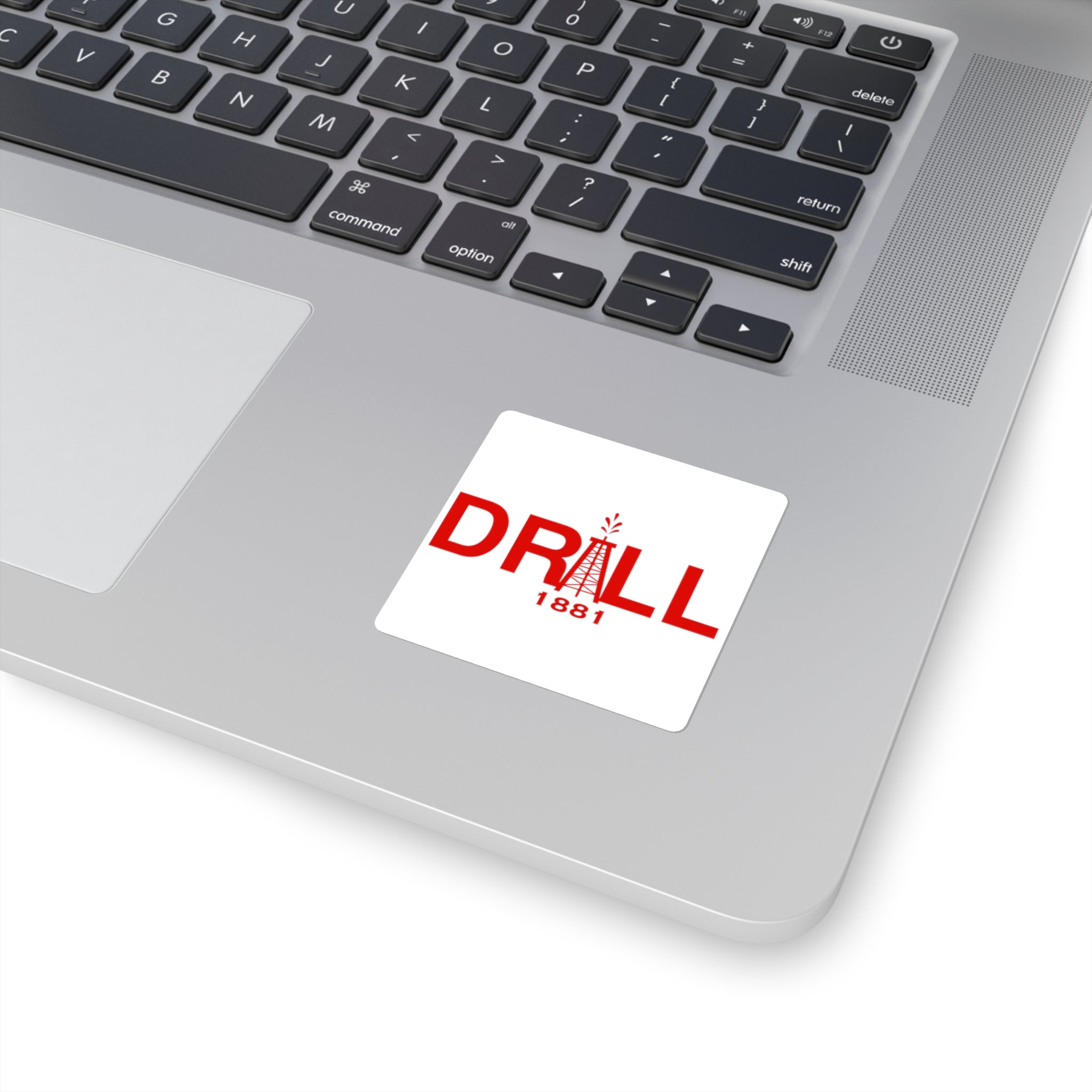 DRILL Red Logo - Square Stickers