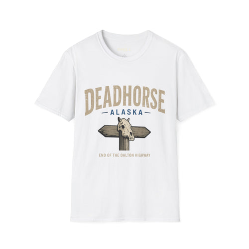 Deadhorse Alaska T-Shirt Tan — End of the Dalton Highway Graphic Tee