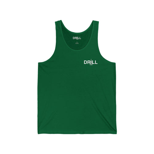 Drill 1881 Unisex Jersey Tank - Small White Logo