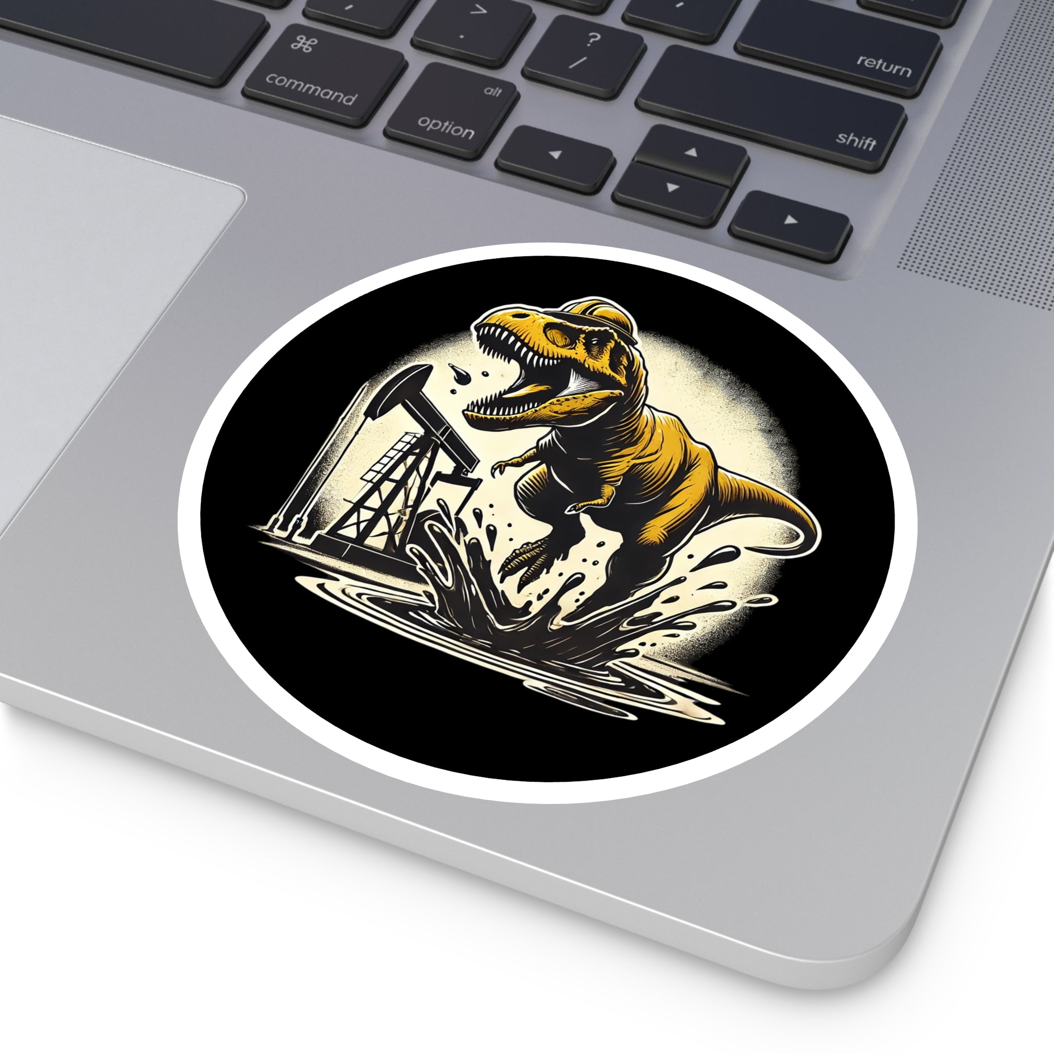 Dino Splash — Oilfield Hard Hat or Truck Decal