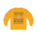 Cozy Christmas Long Sleeve Tee - Holiday Sweater Type Design, Unisex Gift, Winter Apparel, Festive Party Wear