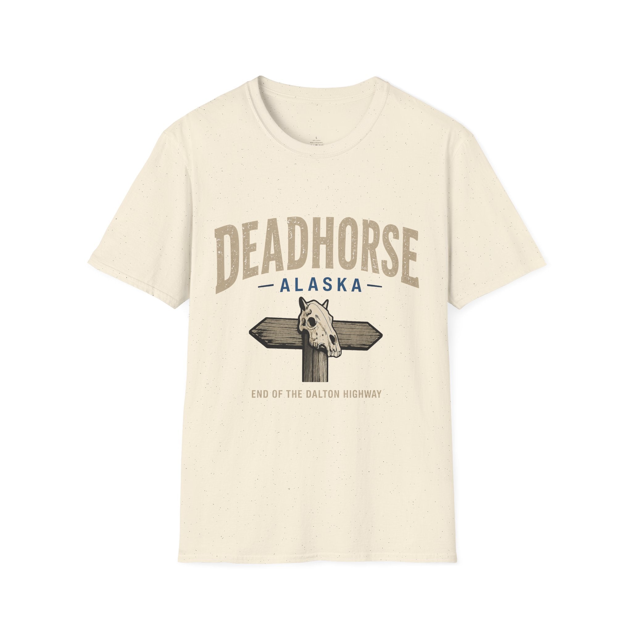 Deadhorse Alaska T-Shirt Tan — End of the Dalton Highway Graphic Tee