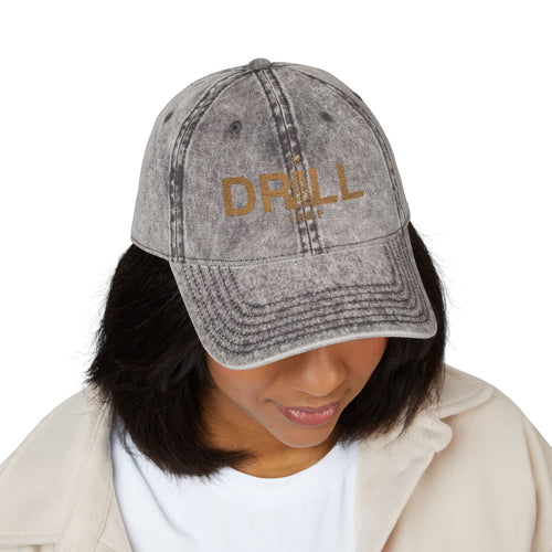 Vintage Embroidered Cap - DRILL 1987, Retro Hat, Adjustable Baseball Cap, Gift for Him, Outdoor Accessories, Fashion Statement