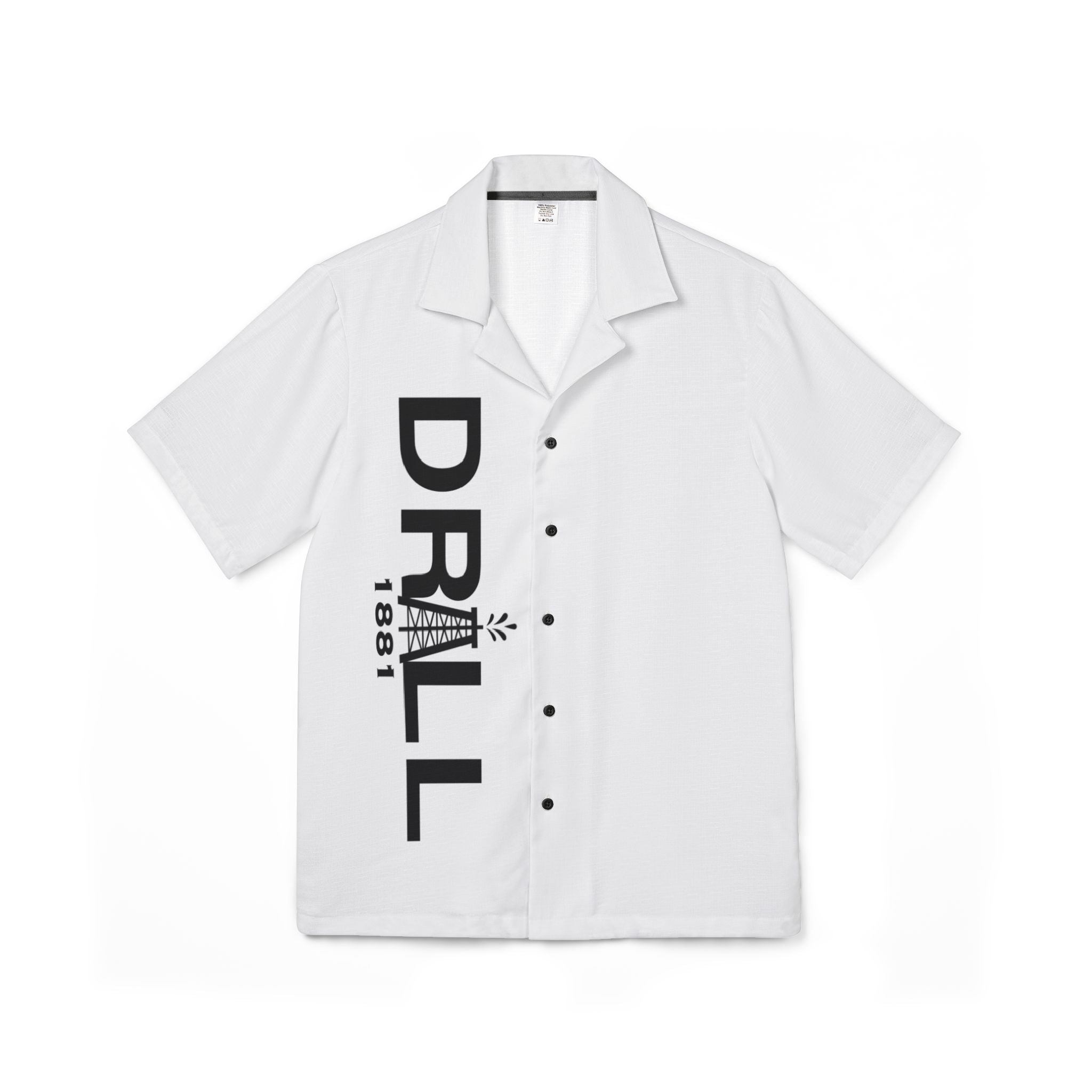 Drill Black Logo - Men's Hawaiian Camp Shirt