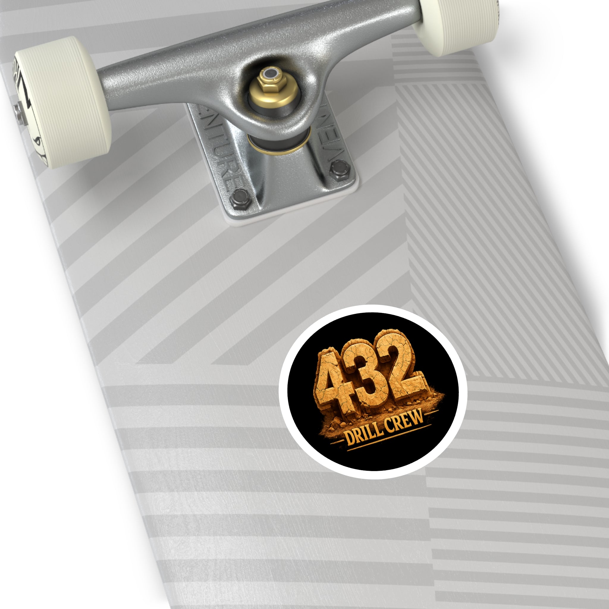432 Drill Crew Round Sticker — Oilfield Hard Hat or Truck Decal