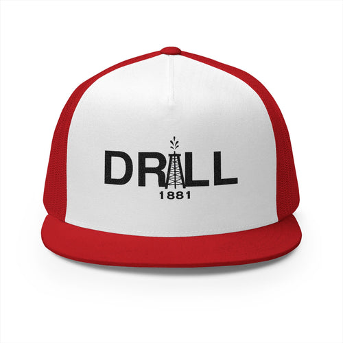 Vintage Drill 1881 5 Panel Trucker Cap