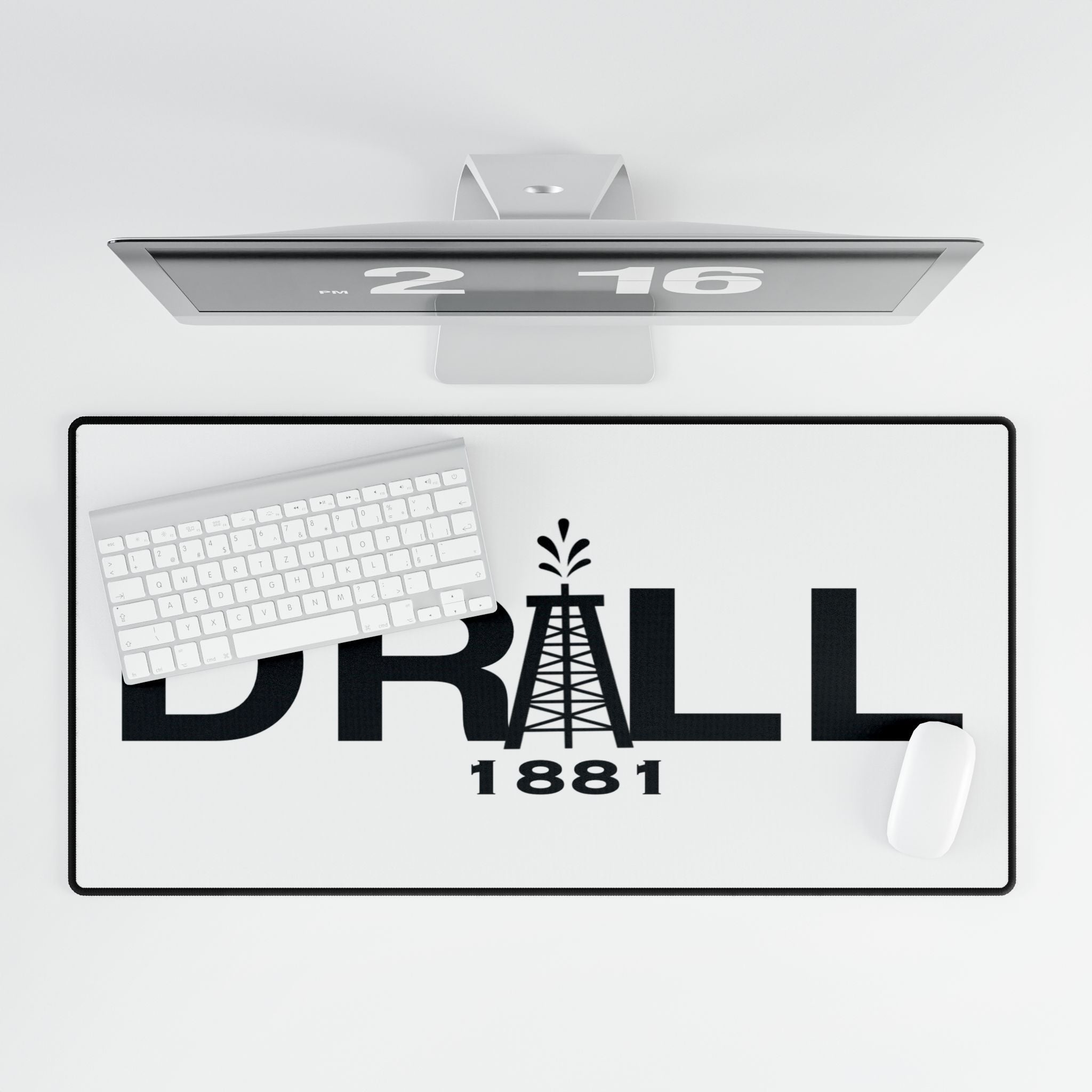 DRILL1881 Industrial Style Desk Mat - Perfect for Home Office, Birthday Gift, Oil & Gas Industry Decor, Workstation Accessory, Desk Organizer