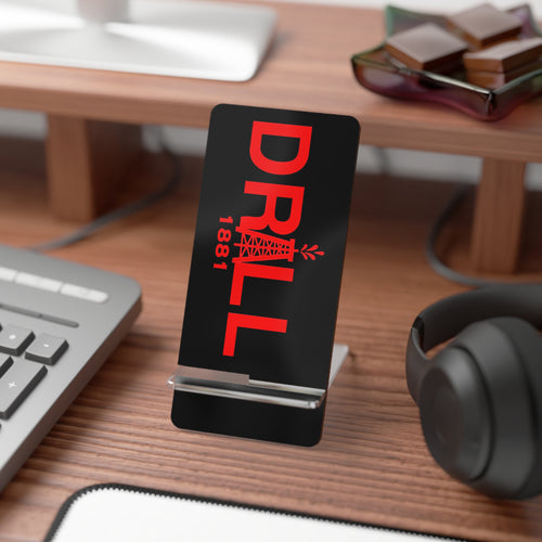 Phone Stand — Black 'DRILL 1881' Mobile Display Stand