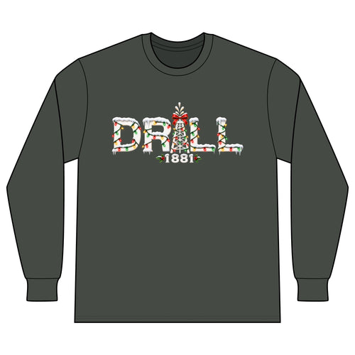 Drill Christmas Pumpjack - LS - Back