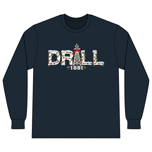 Drill Christmas Pumpjack - LS - Back