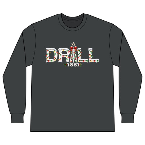 Drill Christmas Pumpjack - LS - Back