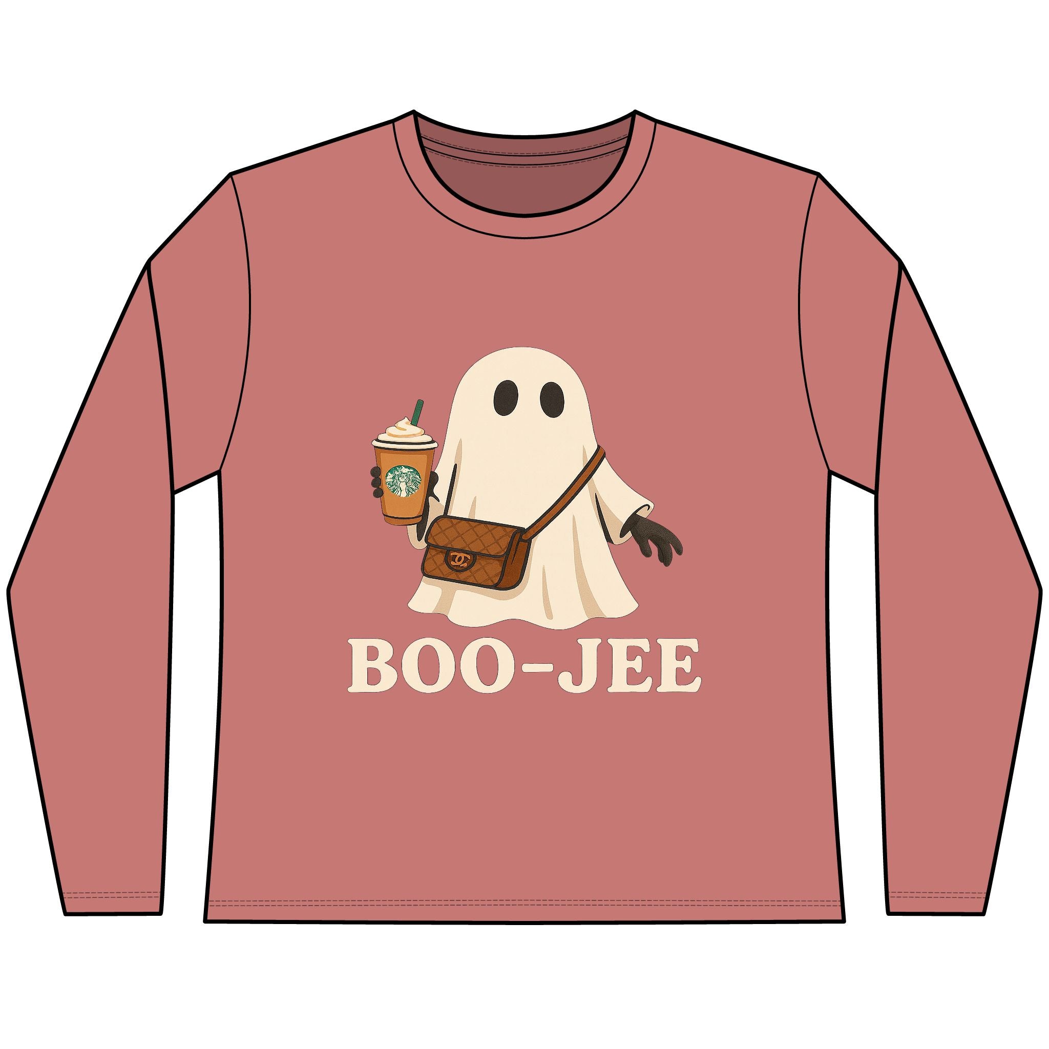 Boo-Jee Ghost Long Sleeve Tee | Cute Halloween Shirt | Women's FALL Fashion