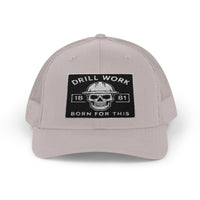 Skull Drill Work Snapback Trucker Cap