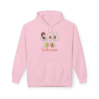 Tis the Season, Cute Ghosts Holiday Hoodie, Cozy Fleece Sweater for Halloween, Fall Festivity Clothing, Unisex Pullover