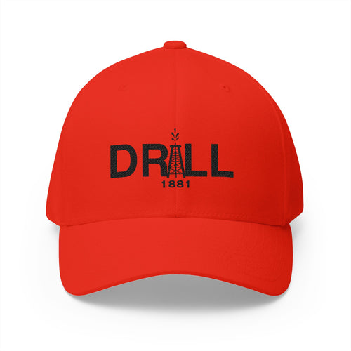 Drill Black Logo Cap- Closed Back