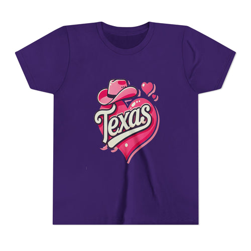 Texas Heart Youth Short Sleeve Tee - Fun & Stylish T-Shirt for Kids