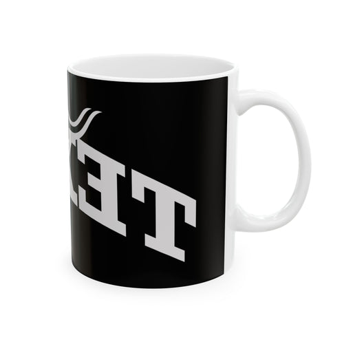 Texas Longhorn Ceramics Mug, Custom Coffee Cup, Gift for Texas Fans, Sports Fan Mug, Unique Kitchen Decor