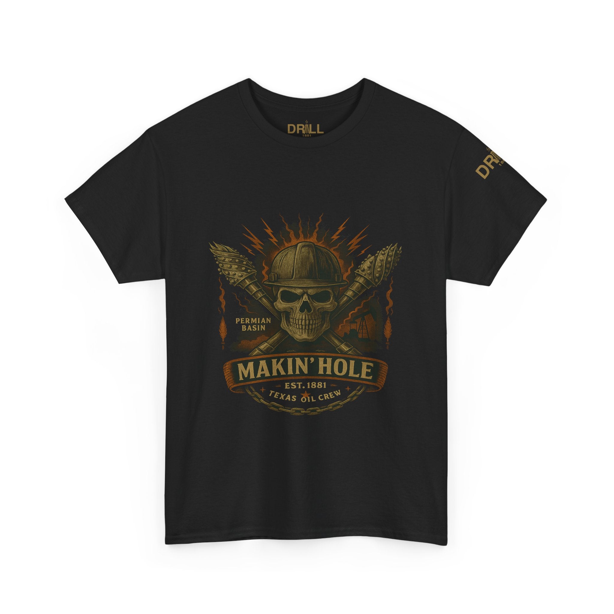Makin Hole Skull - Black - SS - Front