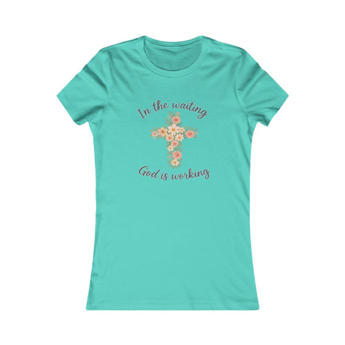 Women's Tee - In the Waiting God is Working Christian T-Shirt