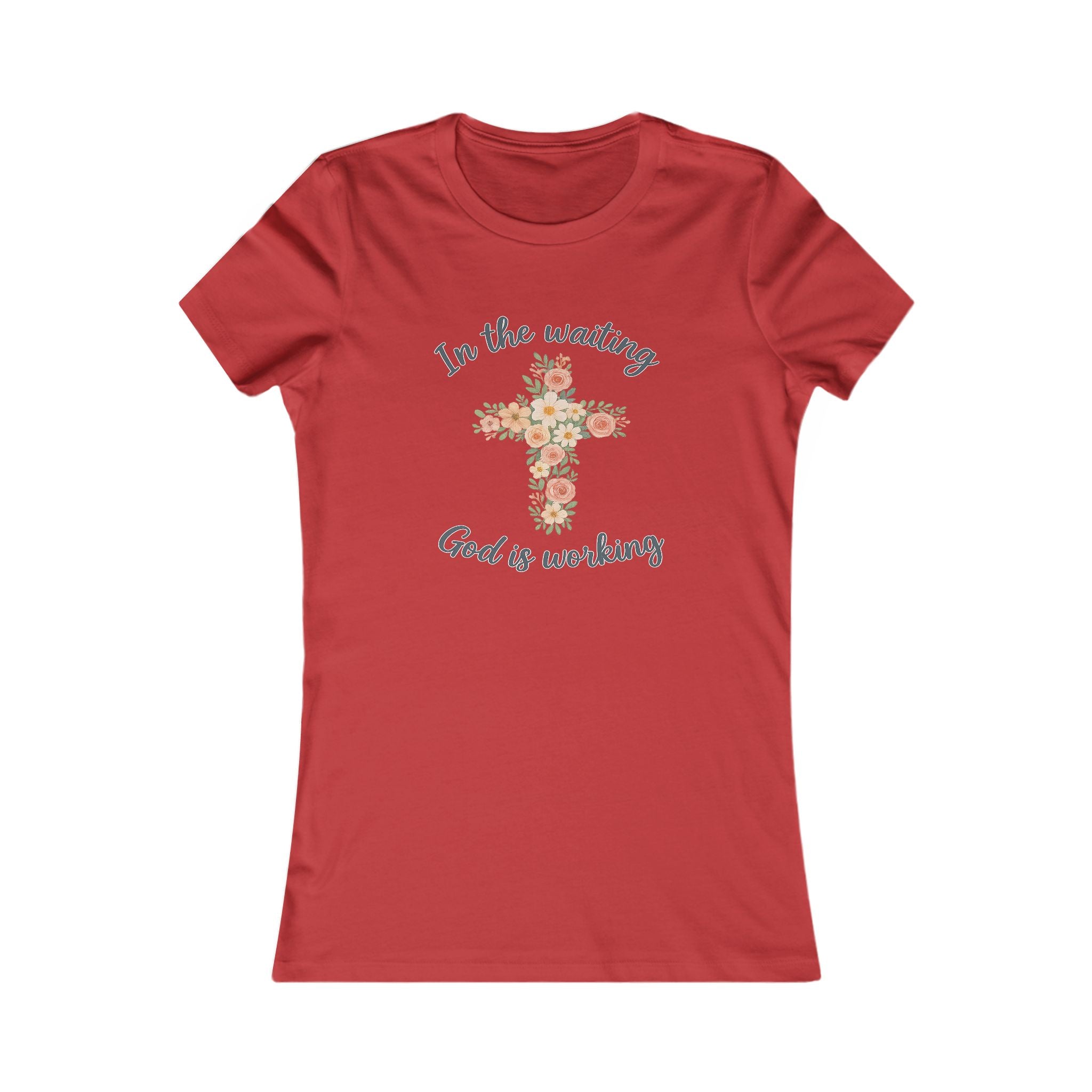Women's Tee - In the Waiting God is Working Christian T-Shirt