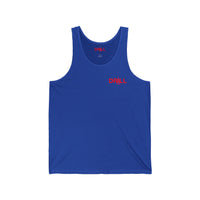 Drill 1881 Unisex Jersey Tank - Small Red Logo