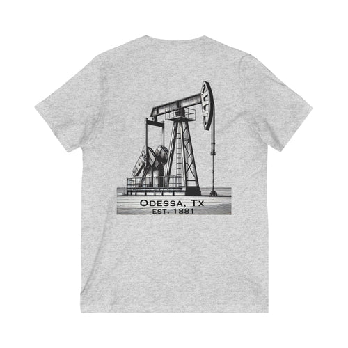 Odessa Est. 1881 - Unisex V-Neck Tee - Vintage Drill Logo