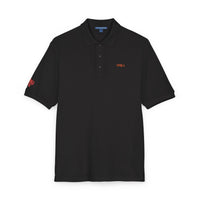 Embroidered Red Drill Logo — Executive Polo