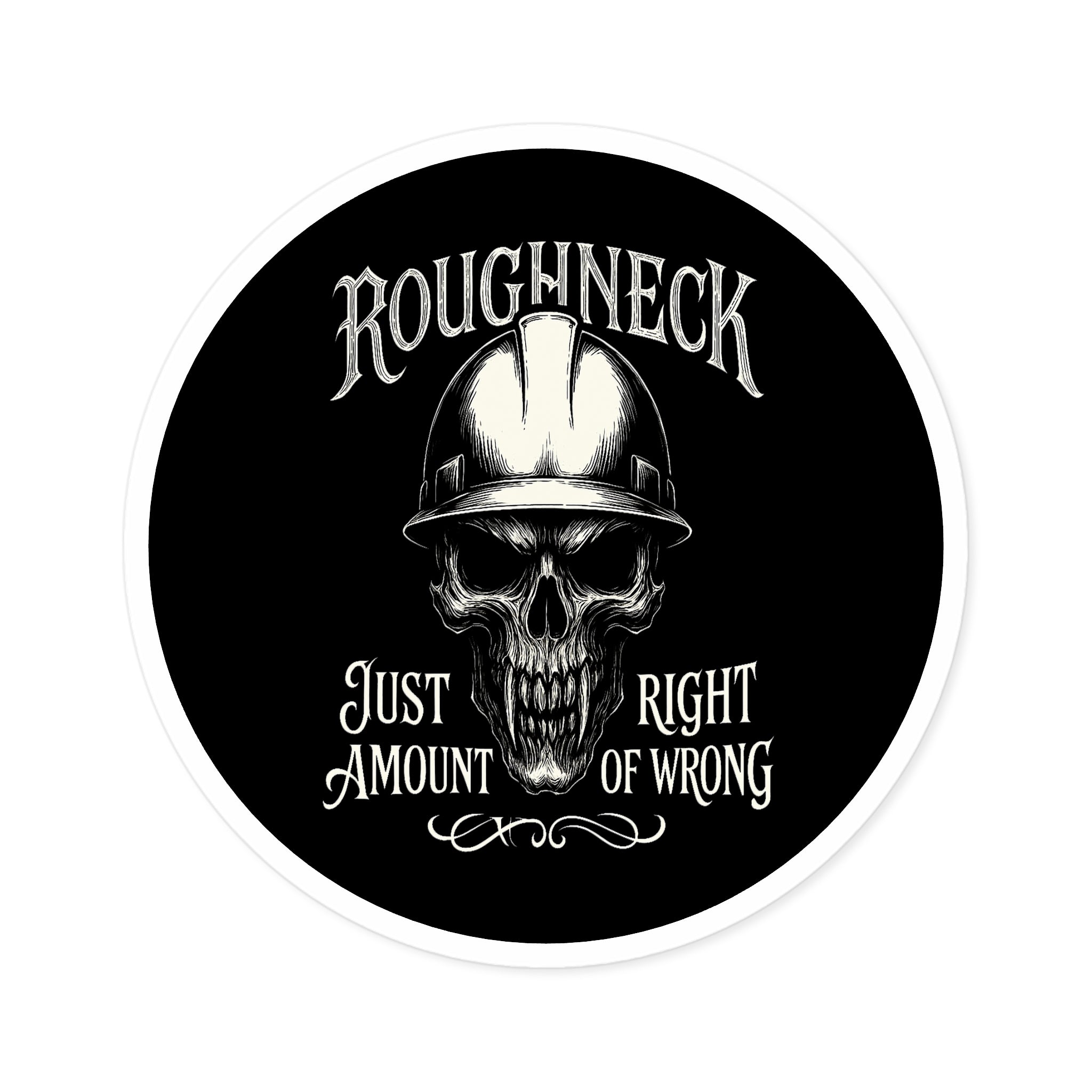 Roughneck — Oilfield Hard Hat or Truck Decal