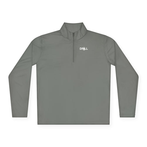 White DRILL Logo - Quarter-Zip Pullover