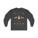 Cozy Christmas Long Sleeve Tee - Holiday Sweater Type Design, Unisex Gift, Winter Apparel, Festive Party Wear