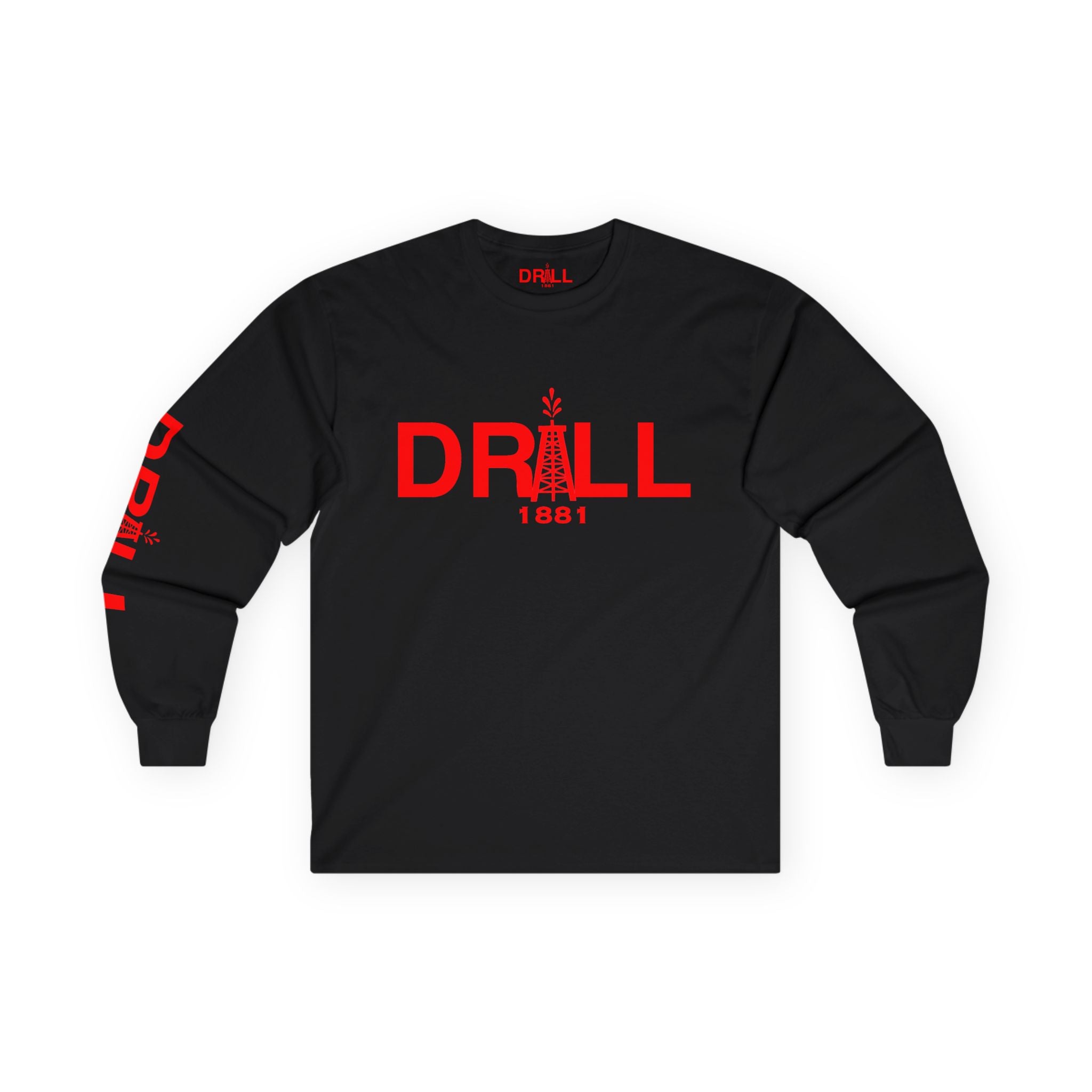 Drill Red Logo - Long Sleeve Tee