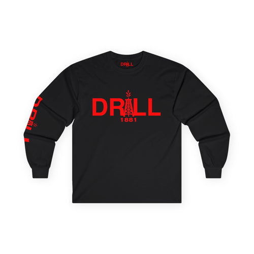 Drill Red Logo - Long Sleeve Tee