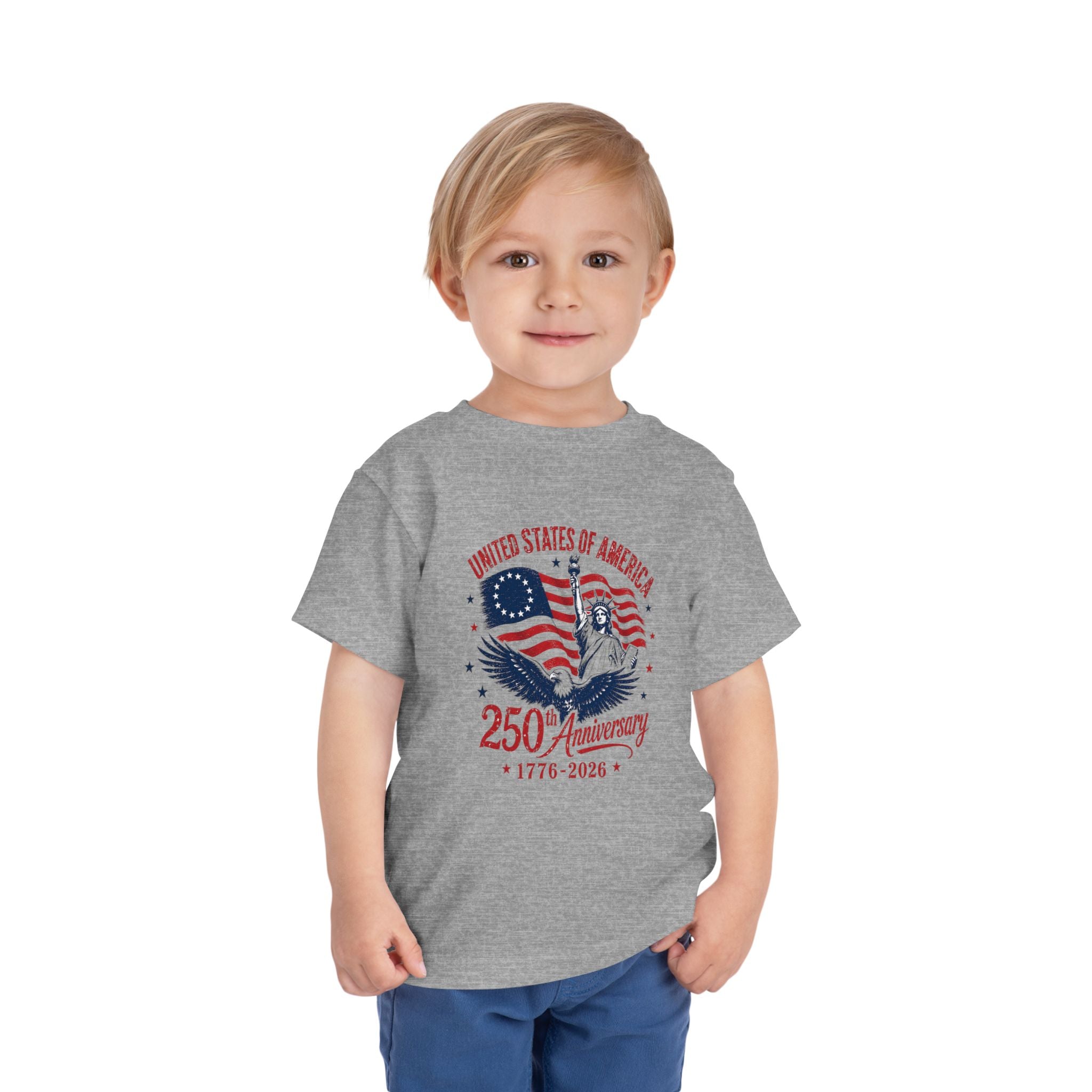 Toddler 250 yr United States of America Anniversay Tee - Celebrate America's 250th Birthday
