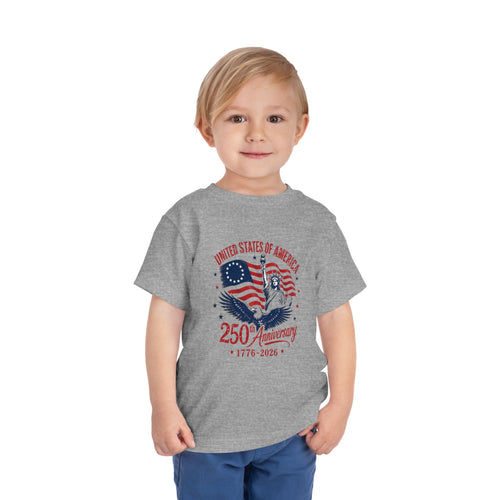 Toddler 250 yr United States of America Anniversay Tee - Celebrate America's 250th Birthday