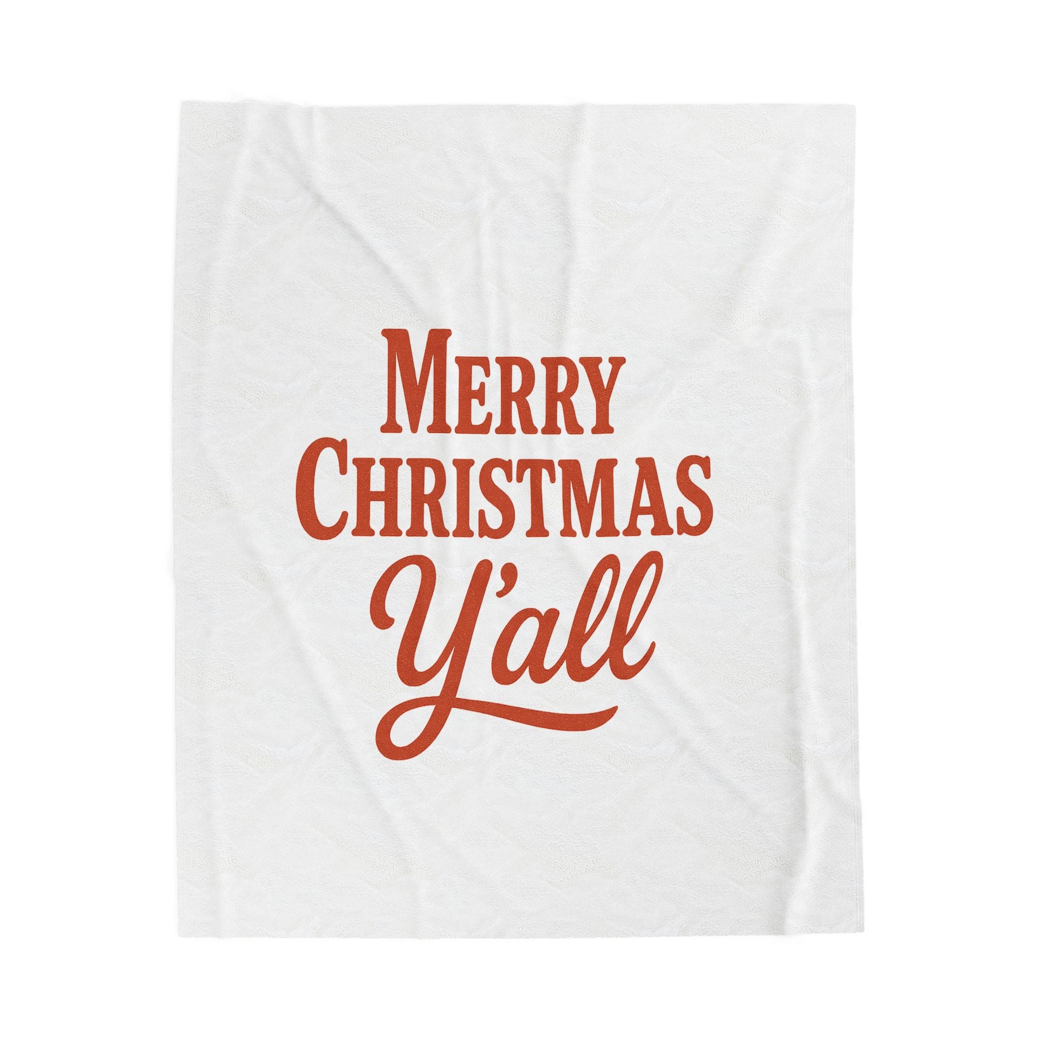 Merry Christmas Y'all Plush Blanket