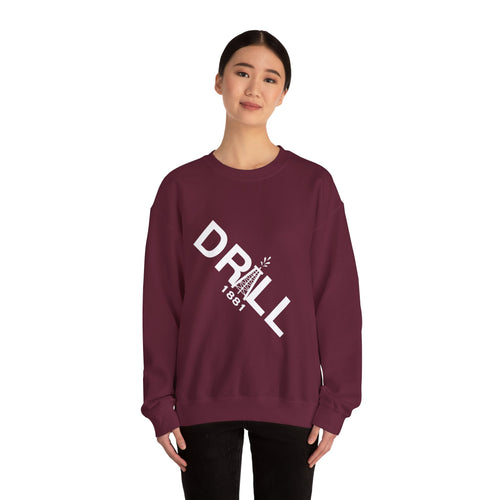 White Drill Logo Angled - Crewneck Sweatshirt