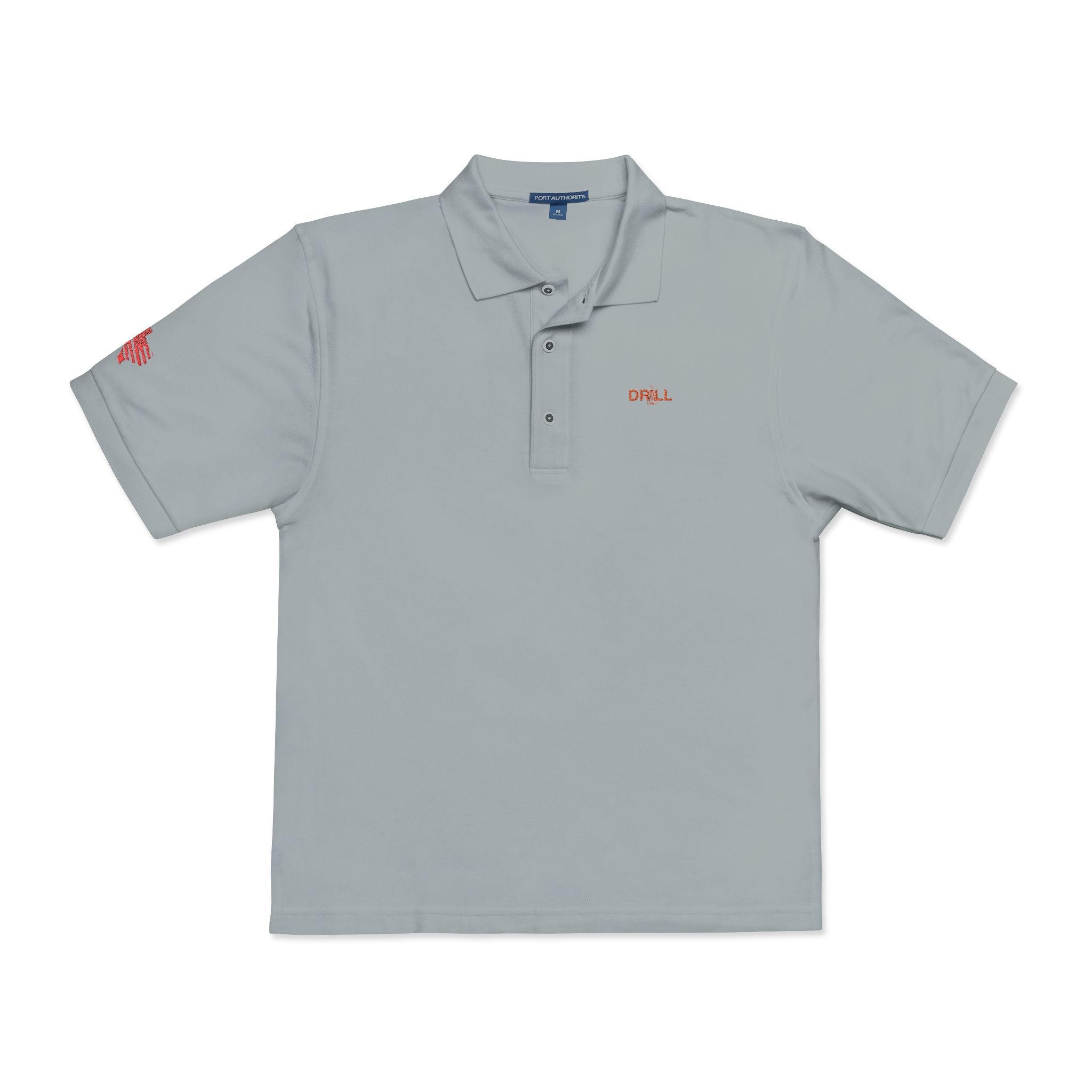 Embroidered Red Drill Logo — Executive Polo