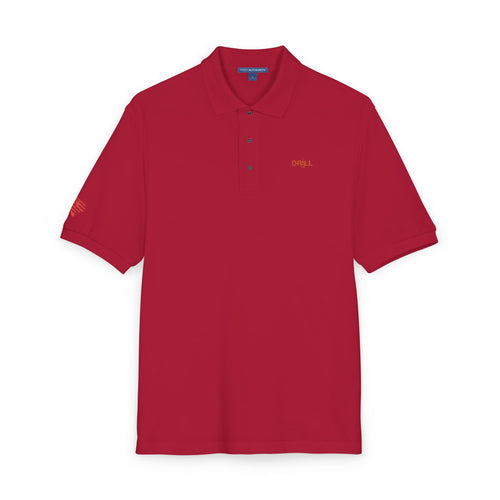 Embroidered Red Drill Logo — Executive Polo