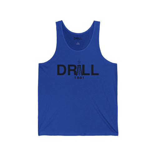 Drill 1881 Unisex Jersey Tank - Black Logo