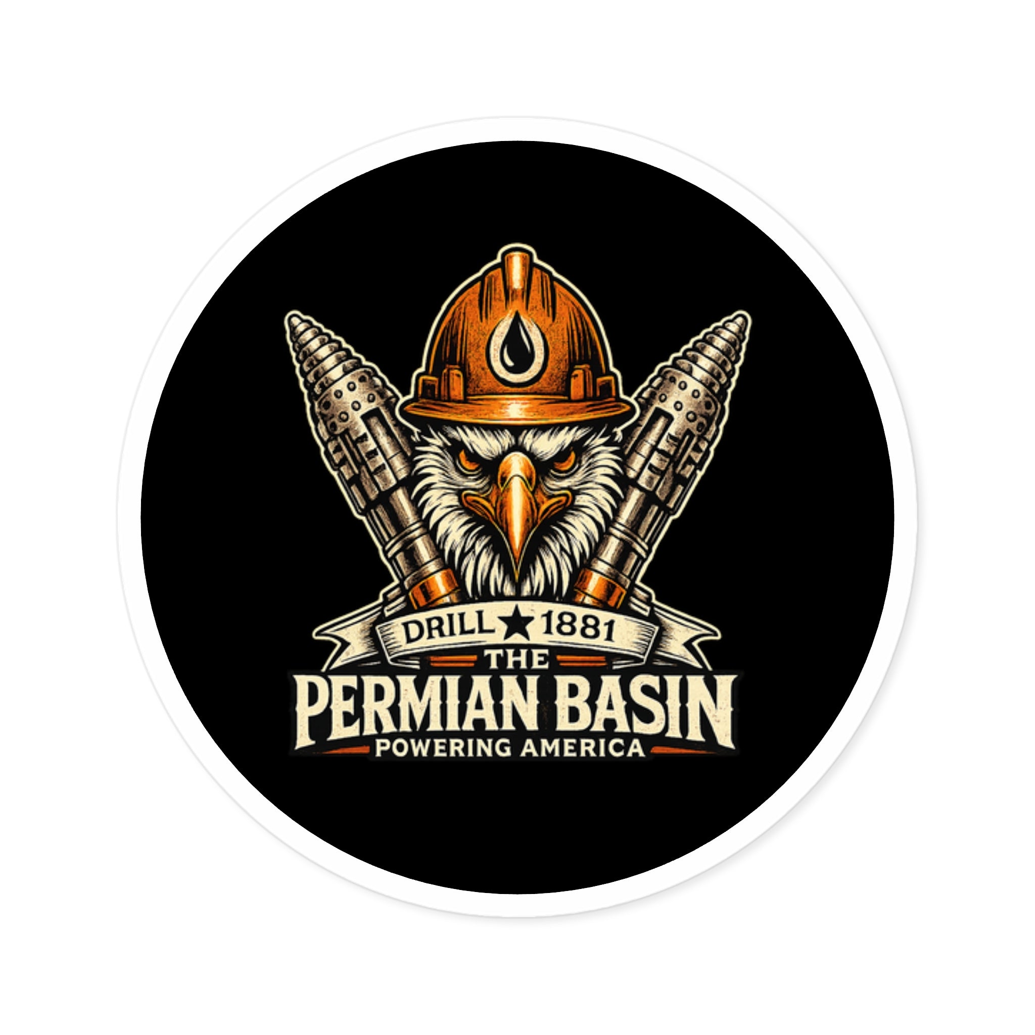 Powering America — Oilfield Hard Hat or Truck Decal