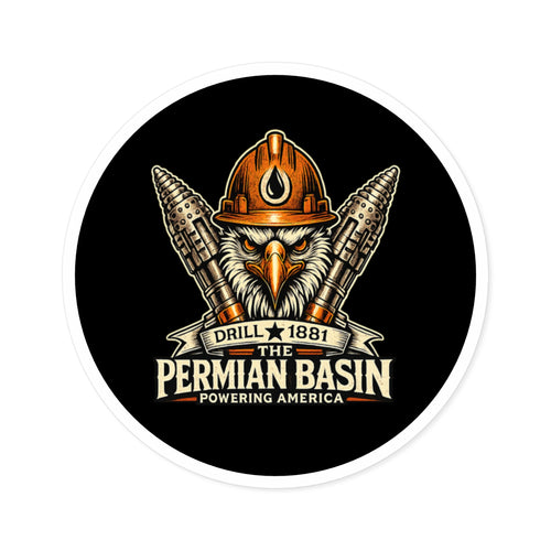 Powering America — Oilfield Hard Hat or Truck Decal