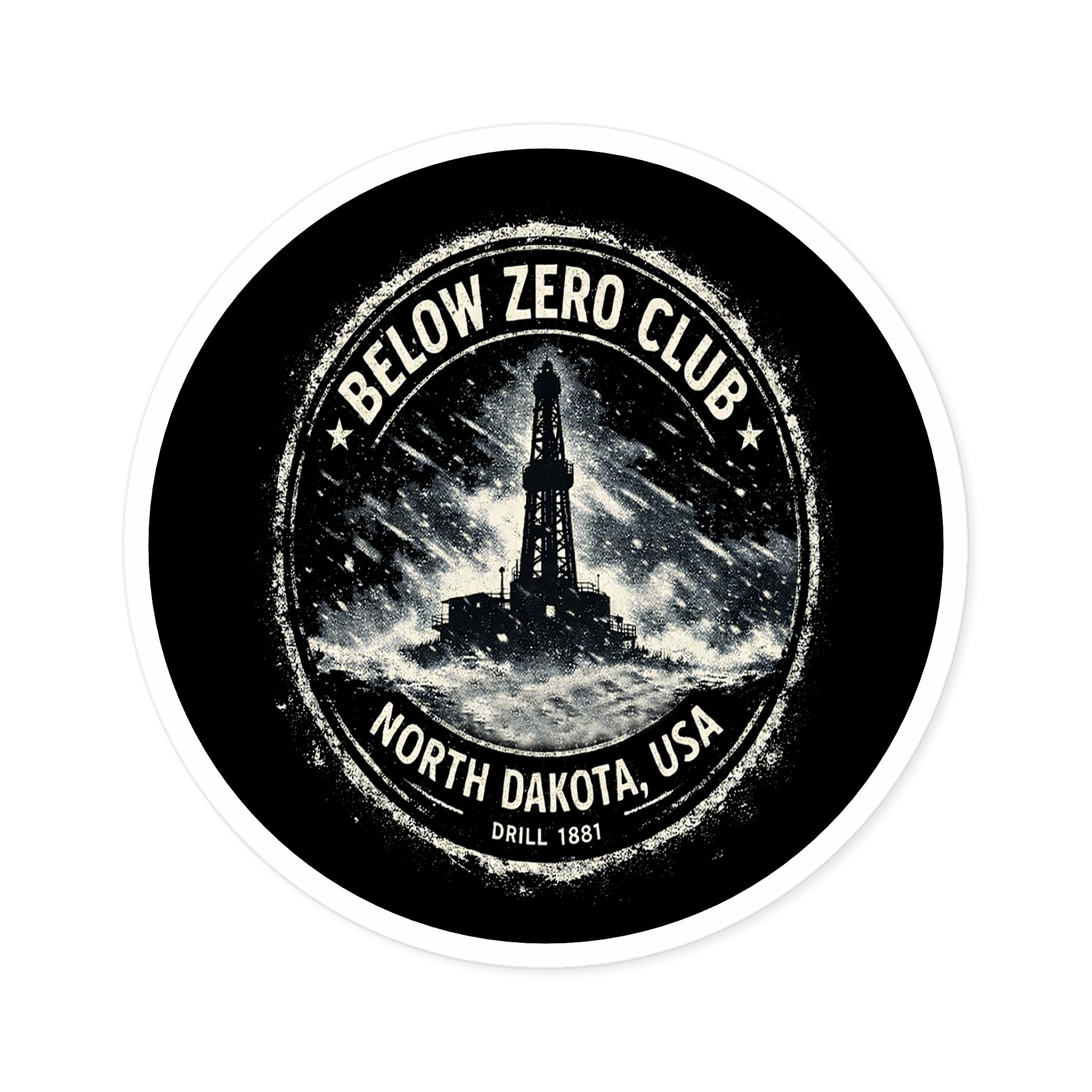 Below Zero Club — Oilfield Hard Hat or Truck Decal