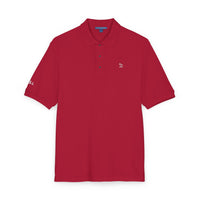 Embroidered White Jack Icon — Executive Polo