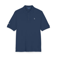 Embroidered White Jack Icon — Executive Polo
